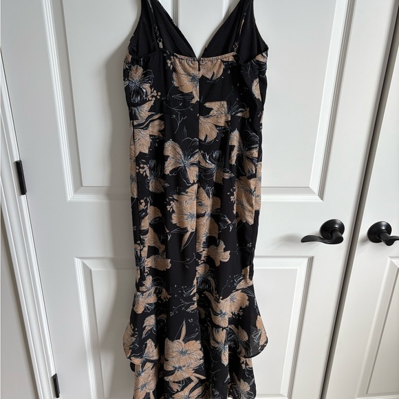 Lulu's Black Floral High Low Maxi Dress | Small - Picture 6 of 9